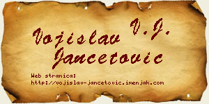 Vojislav Jančetović vizit kartica